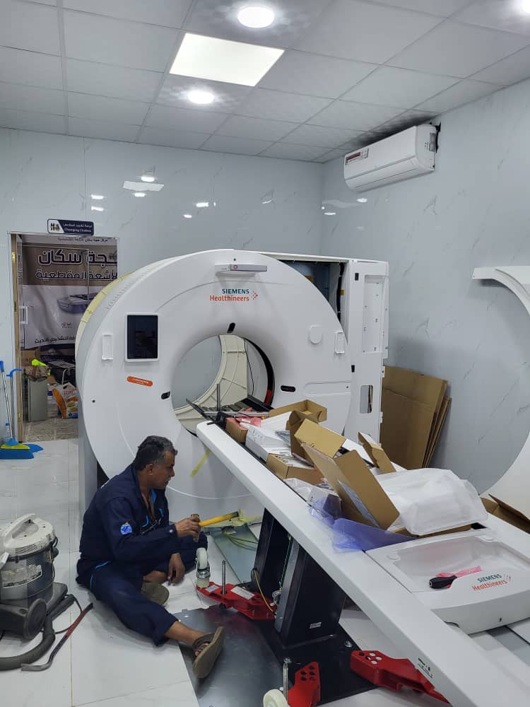 Technical CT room layout planning drawing